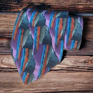 Vintage J. Garcia Landscape Collection Eight 100% Silk Neck Tie Made in USA